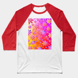 HIPPIE Trippy Flowers Baseball T-Shirt